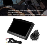 Maxbell 5" TFT LCD Screen Monitor For Car RearView Backup Camera Suction Cup Bracket