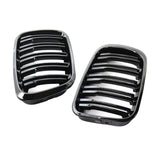 Maxbell Double Line Front Hood Kidney Grill Grille Fits for BMW E46 4 Door 1998-2001