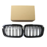 Maxbell Double Line Front Hood Kidney Grill Grille Fits for BMW E46 4 Door 1998-2001