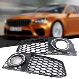 Maxbell Bumper Fog Light Grille Grill Cover for Audi A4 B8 RS4 8KD807682 A