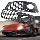 Maxbell Bumper Fog Light Grille Grill Cover for Audi A4 B8 RS4 8KD807682 B