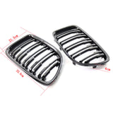 Maxbell 2x Front Grille Grill for BMW X1 E84 11-16 51117347669 Double Line Parts