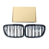 Maxbell 2x Front Grille Grill for BMW X1 E84 11-16 51117347669 Double Line Parts