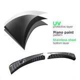 Maxbell 1 Pair Inner Stainless Steel Rear Guard for Tesla Model 3 Car Carbon fiber