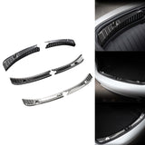 Maxbell 1 Pair Inner Stainless Steel Rear Guard for Tesla Model 3 Car Carbon fiber