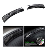 Maxbell 1 Pair Inner Stainless Steel Rear Guard for Tesla Model 3 Car Carbon fiber