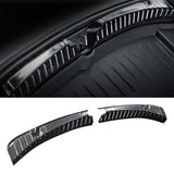 Maxbell 1 Pair Inner Stainless Steel Rear Guard for Tesla Model 3 Car Carbon fiber