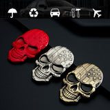 Maxbell 3D Decal Skull Car Sticker Modification Plating for Motorcycle Truck Bronzed