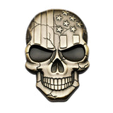 Maxbell 3D Decal Skull Car Sticker Modification Plating for Motorcycle Truck Bronzed
