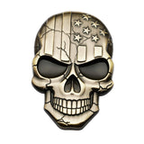 Maxbell 3D Decal Skull Car Sticker Modification Plating for Motorcycle Truck Bronzed