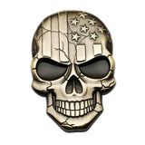 Maxbell 3D Decal Skull Car Sticker Modification Plating for Motorcycle Truck Bronzed