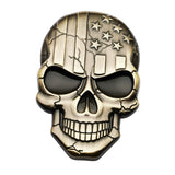 Maxbell 3D Decal Skull Car Sticker Modification Plating for Motorcycle Truck Bronzed