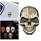 Maxbell 3D Decal Skull Car Sticker Modification Plating for Motorcycle Truck Bronzed
