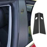 Maxbell 2x Car Window B Pillar Cover Trim Sticker Fit for Tesla Model 3 stripe