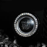 Maxbell Bling Rings Shiny Start Button Rhinestone Ignition Push Button Trim Colorful