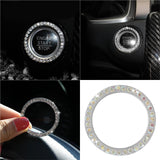 Maxbell Bling Rings Shiny Start Button Rhinestone Ignition Push Button Trim Colorful