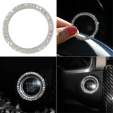 Maxbell Bling Rings Shiny Start Button Rhinestone Ignition Push Button Trim Colorful