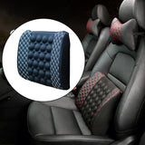 Maxbell Car Lumbar Support Pillow Headrest Support for Car Office Seat Support White Line