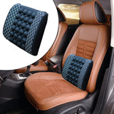 Maxbell Car Lumbar Support Pillow Headrest Support for Car Office Seat Support White Line