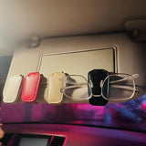 Maxbell Car Sun Visor Sunglasses Clip Organizer Multifunction for Truck Vehicle Red