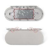 Maxbell Sun Visor Mirror Frame Cover for BMW MINI F55 F56 F60 2015-2022 Gray