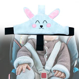Maxbell Car Seat Head Support Infant Baby Soft Slumber Sling Fit for Children Rabbit