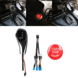 Maxbell Gear Shift Knob Kit for BMW E90 E91 E92 E84 E87 E88 Carbon Fiber Pattern