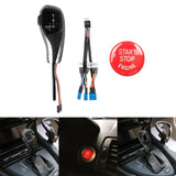 Maxbell Gear Shift Knob Kit for BMW E90 E91 E92 E84 E87 E88 Carbon Fiber Pattern