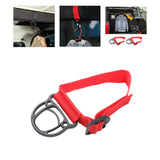 Maxbell 2x Clothes Hook Fittings Universal Interior for Car Suvs Traveling Red