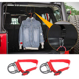Maxbell 2x Clothes Hook Fittings Universal Interior for Car Suvs Traveling Red