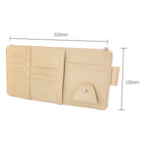 Maxbell Truck Sun Visor Organizer with Multi Pocket for Pens Notes Beige
