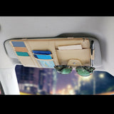 Maxbell Truck Sun Visor Organizer with Multi Pocket for Pens Notes Beige