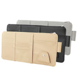 Maxbell Truck Sun Visor Organizer with Multi Pocket for Pens Notes Beige