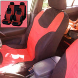 Maxbell 8 Pieces Car Seat Covers Wear Resistant for Vehicles All Seasons Suvs Red