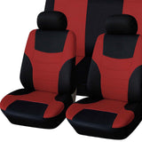 Maxbell 8 Pieces Car Seat Covers Wear Resistant for Vehicles All Seasons Suvs Red