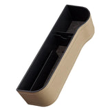Maxbell Universal Car Seat Gap Filler PU Leather for Cards Phones Beige
