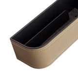 Maxbell Universal Car Seat Gap Filler PU Leather for Cards Phones Beige