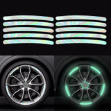 Maxbell Car Wheel Hub Reflective Sticker Exterior Decoration Safety for Cycling 10Pcs