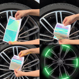 Maxbell Car Wheel Hub Reflective Sticker Exterior Decoration Safety for Cycling 10Pcs
