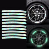 Maxbell Car Wheel Hub Reflective Sticker Exterior Decoration Safety for Cycling 10Pcs