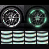 Maxbell Car Wheel Hub Reflective Sticker Exterior Decoration Safety for Cycling 44Pcs