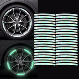 Maxbell Car Wheel Hub Reflective Sticker Exterior Decoration Safety for Cycling 44Pcs