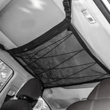 Maxbell Double Layer Car Ceiling Storage Net Adjustable for Towels Tent SUV Black 70cmx50cm