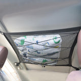 Maxbell Double Layer Car Ceiling Storage Net Adjustable for Towels Tent SUV Black 70cmx50cm