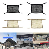 Maxbell Double Layer Car Ceiling Storage Net Adjustable for Towels Tent SUV Black 70cmx50cm