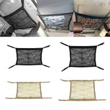 Maxbell Double Layer Car Ceiling Storage Net Adjustable for Towels Tent SUV Black 70cmx50cm