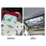 Maxbell Double Layer Car Ceiling Storage Net Adjustable for Towels Tent SUV Black 70cmx50cm