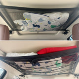 Maxbell Double Layer Car Ceiling Storage Net Adjustable for Towels Tent SUV Black 70cmx50cm