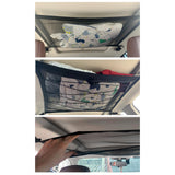 Maxbell Double Layer Car Ceiling Storage Net Adjustable for Towels Tent SUV Black 70cmx50cm