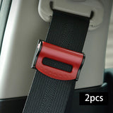 Maxbell Car Automobile Seat Safety Belt Clip Stopper Adjuster Comfortable Durable Red